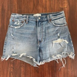 Abercrombie & Fitch High Rise 4” Short Denim Jean Cutoff Sz 29 8